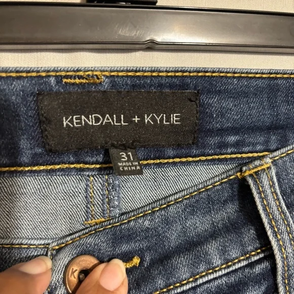 Kendall + Kylie Distressed Blue Denim Mini Skirt size 31 - Picture 5 of 5